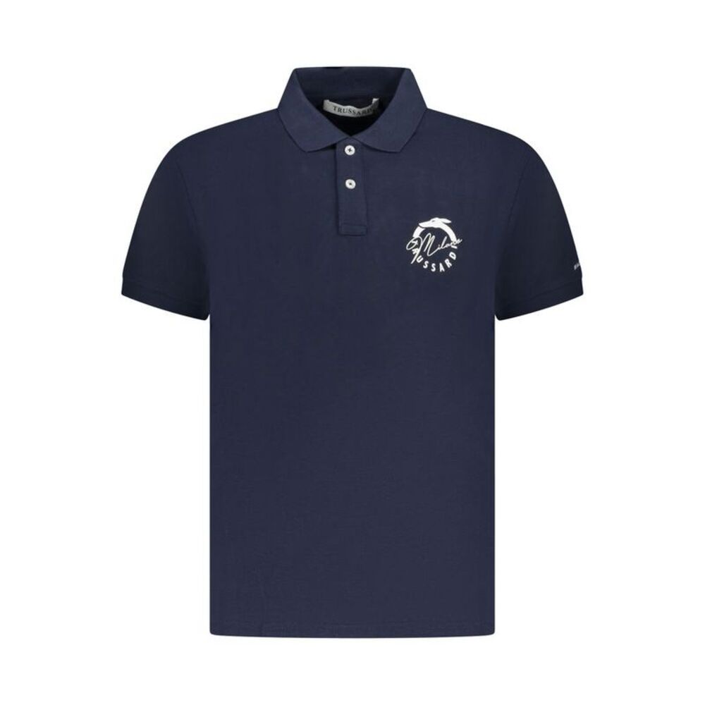 Trussardi Blu Cotton Men Men's Polo